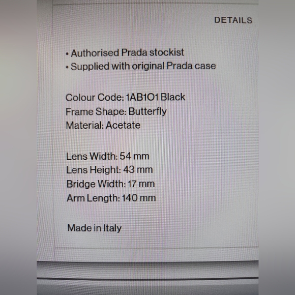 Prada Frames VPR02Z - Picture 8 of 8